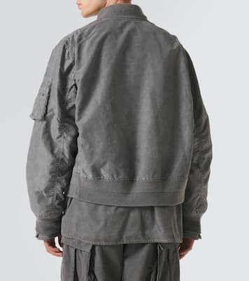 Ripstop-trimmed twill bomber jacket | Sacai
