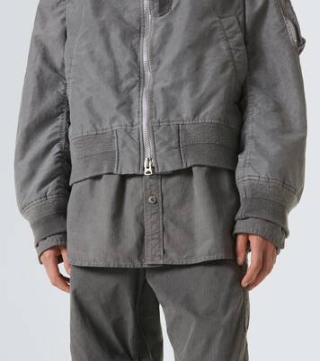 Ripstop-trimmed twill bomber jacket | Sacai