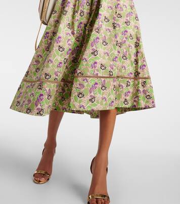 Robe midi en coton à fleurs | Tory Burch