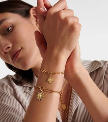 Four Heart Clover 18kt gold chain bracelet with diamonds | FoundRae