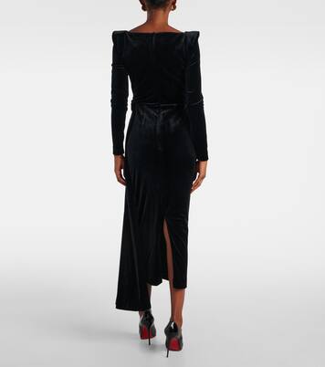 Robe midi en velours | Alex Perry