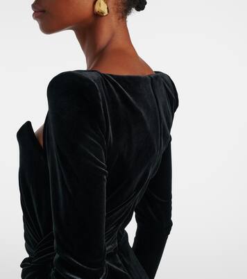 Robe midi en velours | Alex Perry