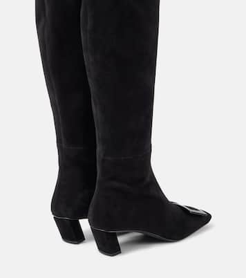 Overknee-Stiefel Belle Vivier 45 aus Veloursleder | Roger Vivier