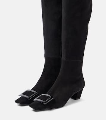 Overknee-Stiefel Belle Vivier 45 aus Veloursleder | Roger Vivier