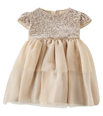 Baby embellished velour and tulle dress | Patachou