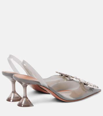 Pumps slingback Begum Glass 70 in PVC | Amina Muaddi