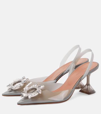 Pumps slingback Begum Glass 70 in PVC | Amina Muaddi
