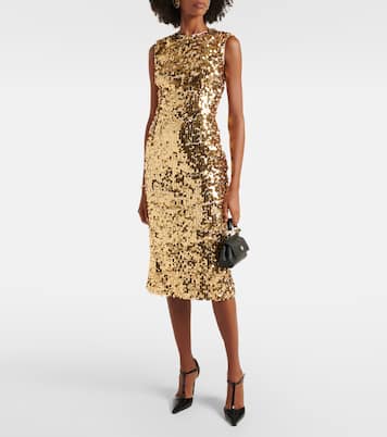 Midikleid mit Pailletten | Dolce&Gabbana