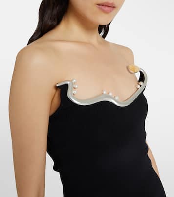 Minikleid Mollusk mit Zierperlen | Christopher Esber