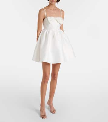 Verziertes Minikleid aus Taft | Self-Portrait