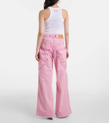 Weite Mid-Rise-Hose aus Baumwoll-Canvas | The Attico