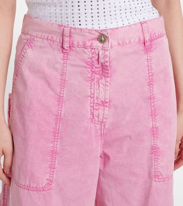 Weite Mid-Rise-Hose aus Baumwoll-Canvas | The Attico