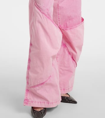 Weite Mid-Rise-Hose aus Baumwoll-Canvas | The Attico