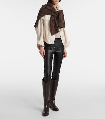 Schmale Hose aus Leder | Brunello Cucinelli