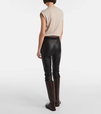 Schmale Hose aus Leder | Brunello Cucinelli