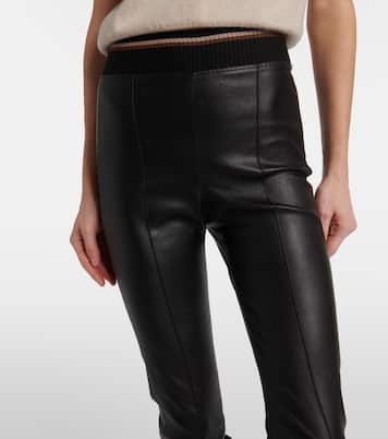 Schmale Hose aus Leder | Brunello Cucinelli