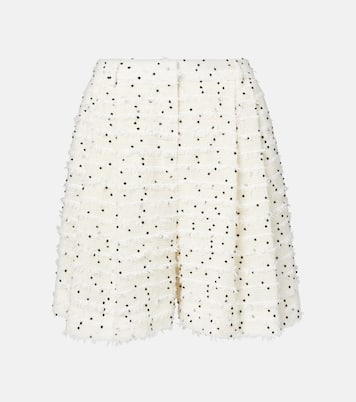 High-rise wool-blend tweed shorts | Nina Ricci