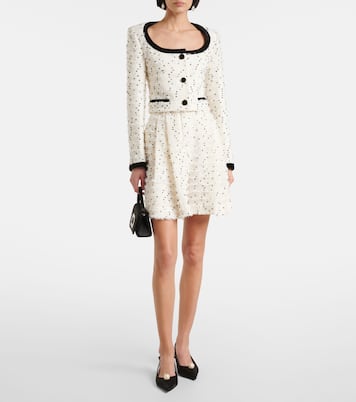 High-rise wool-blend tweed shorts | Nina Ricci