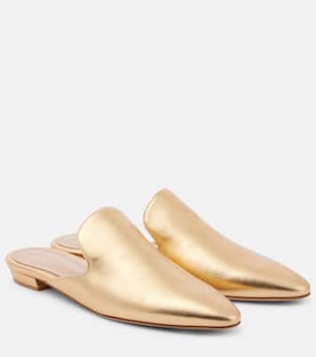 Raja metallic leather mules | Gianvito Rossi