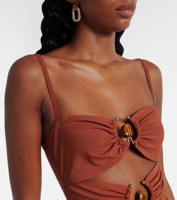 Pierced Orbit cutout jersey minidress | Christopher Esber