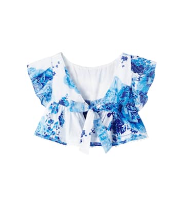 Bedrucktes Top Cycas aus Baumwolle | Poupette St Barth Kids