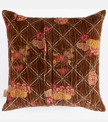 Sainfoin floral cotton cushion | The House of Lyria