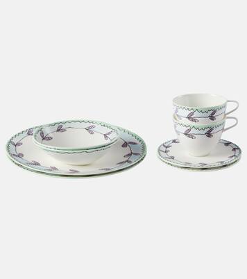 Midnight Flowers Blossom Milk porcelain breakfast set by Marni | Serax