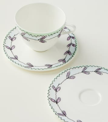 Midnight Flowers Blossom Milk porcelain breakfast set by Marni | Serax