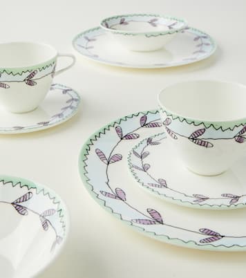 Midnight Flowers Blossom Milk porcelain breakfast set by Marni | Serax