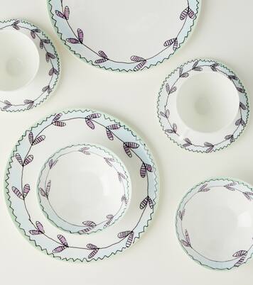 Midnight Flowers Blossom Milk porcelain breakfast set by Marni | Serax