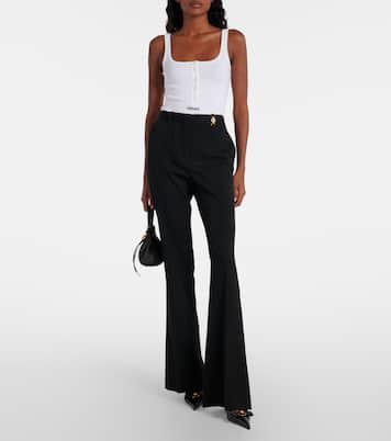 Logo ribbed-knit body suit | Versace