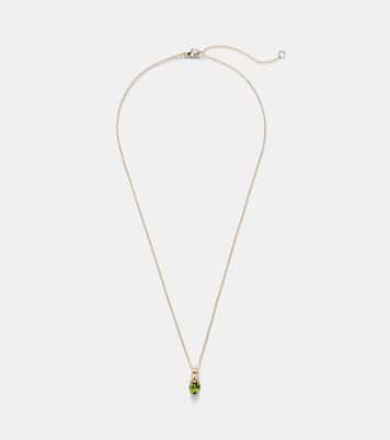 Collana a catena in oro 14kt con tormalina | Stone and Strand