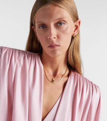 Collana a catena in oro 14kt con tormalina | Stone and Strand