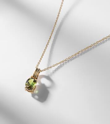 Collana a catena in oro 14kt con tormalina | Stone and Strand
