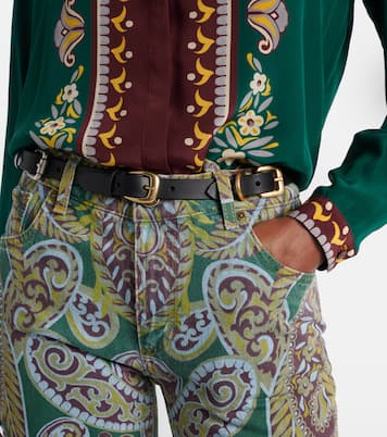 Embellished leather belt | Etro