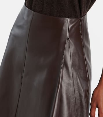 Hedora leather midi skirt  | The Row