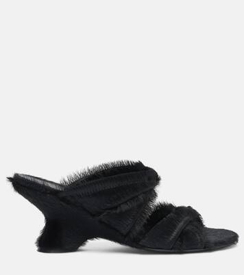 Wedge-Sandalen aus Kalbshaar | Dries Van Noten