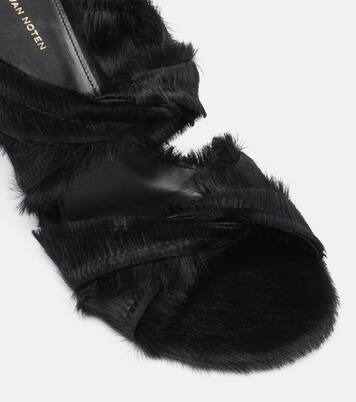 Wedge-Sandalen aus Kalbshaar | Dries Van Noten
