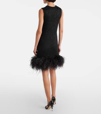 Verziertes Minikleid Novara mit Federn | Max Mara