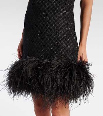 Verziertes Minikleid Novara mit Federn | Max Mara