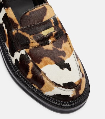 x J.M. Weston 180 calf hair penny loafers | Sacai