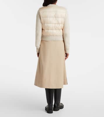 Down-paneled wool and teddy cardigan | Moncler