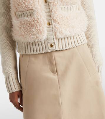 Down-paneled wool and teddy cardigan | Moncler