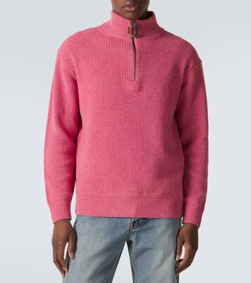 Wool and cotton half-zip sweater | JW Anderson