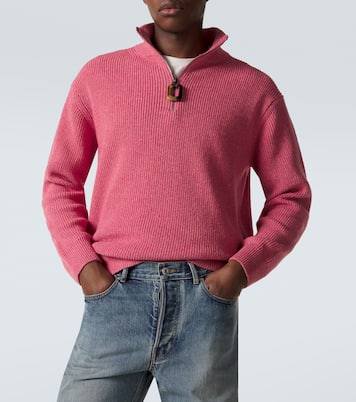 Wool and cotton half-zip sweater | JW Anderson
