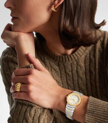 Bvlgari Bvlgari 18kt gold and steel watch with diamonds | Bvlgari