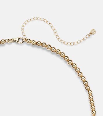 14kt gold beaded pendant necklace with pearls | Sydney Evan