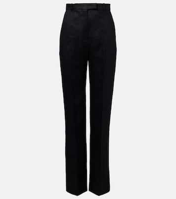 High-rise wool flared pants  | McQueen
