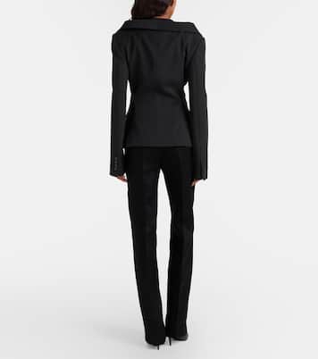 High-rise wool flared pants  | McQueen