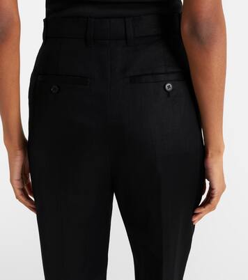 High-rise wool flared pants  | McQueen